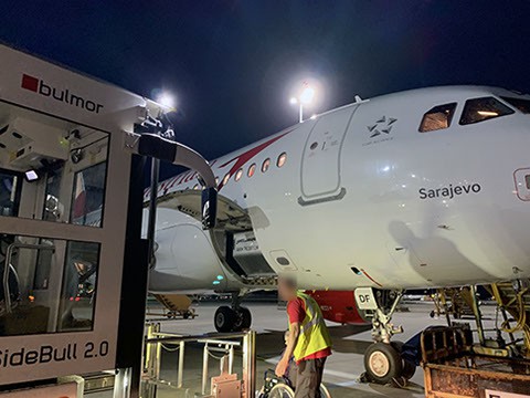 Commercial passenger aircraft used for an international medical escort journey